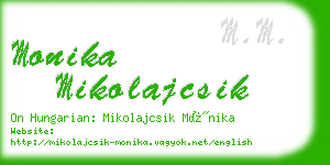 monika mikolajcsik business card